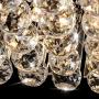 Saint Mossi Modern K9 Crystal Raindrop Chandelier Lighting Flush Mount LED Ceiling Light Fixture Pendant Lamp for Dining Room Bathroom Bedroom Livingroom G9 Bulbs Required H7'' X W16'' X L16''