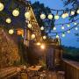 FuNiao Solar String Lights Outdoor 2 Pack 30 LED Crystal Ball Globe Lights with 8 Lighting Modes, Waterproof Solar Powered Patio Lights for Garden Yard Canopy Porch Wedding Party Decor (Warm White)