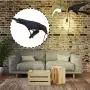 Pacoco Crow Table Lamp, Artificial Bird Shaped Table Lamp Bedroom Resin Crow Desk Lamp Bedside Light for Bedroom, Bedside, Living Room, Corridor