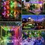 48FT Outdoor RGB String Lights, Cafe RGB LED String Light with 15+3 E26 Shatterproof Edison Bulbs Dimmable, Commercial Light String for Patio Backyard Garden Christmas, 2 Remote, White Wire 48FT Outdoor RGB String Lights, Cafe RGB LED String Light with 15+3 E26 Shatterproof Edison Bulbs Dimmable, Commercial Light String for Patio Backyard Garden Christmas, 2 Remote, White Wire