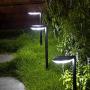 Outdoor Solar Path Lights Waterproof Landscape Pathway Light with 6 White LEDs Garden Lighting Decorative for Patio Driveway Backyard (Black-4 Pack)