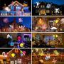 Christmas Holiday Lights Projector, Waterproof IP65 Outdoor Indoor Motion Remote Control 10W LED Projector, 16 Slides Holiday Light Party Outdoor Garden House Apartment Kids Room Night Light