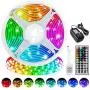 LED Strip Lights, 16.4ft RGB LED Lights Strip 5050 LED Tape Lights,Color Changing Flexible LED Strip Lights with 44 Keys IR Remote for Home Lighting Kitchen Bed Bar Led Lights DIY Home Decoration