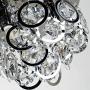 Maxax Flush Mount Crystal Chandelier 3 Lights Ceiling Lighting Fixture for Walking Way Living Room, Bedroom,Kitchen, Bathroom.(Chrome) (OM24)