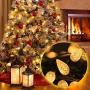 FUNPENY C6 Christmas String Lights, 100 LED 33 FT Valentine Lights with 8 Modes Christmas Lights Outdoor Raindrop Lights, Xmas Wedding Party Tree Holiday Decoration, Warm White.