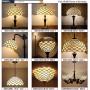 Tiffany Table Lamp Crystal Pear Bead Amber Stained Glass Colorful Shade Reading Light W16H24 Inch Tall S005 WERFACTORYLAMPS Parent Friend Kid Living Room Bedroom Study Cafe Bar Antique Art Craft Gift