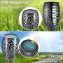 EOYIZW Solar Torch Light with Flickering Flame, 43'' (2 Pack) Upgraded Flame Torch Lights-IP65 Waterproof Solar Flame Lights Dusk to Dawn Auto On/Off Security Torch Light for Garden Lawn Yard Patio