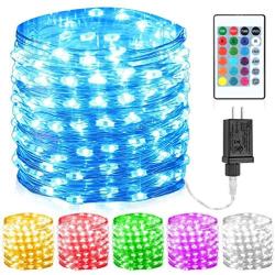 GDEALER 100 Led 16 Colors String Lights Multi Color Change String Lights Christmas Lights Remote Fairy Lights 33ft Firefly Twinkle Lights for Thanksgiving Christmas Decorations Bedroom Wedding