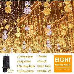 Extra-Long 95FT 240 LED Christmas String Lights Outdoor/Indoor, Ultra-Bright Christmas Tree Lights with 8 Lighting Modes, Plug in Fairy String Lights for Patio Wedding Party Decoration (Warm White)