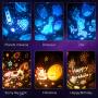 Star Night Light Lights Projector One Fire Nursery Baby Kids Bunny Lamp Timer Bluetooth Speaker Music Ceiling Skylight for Bedroom Rotating Starry Sky Skylite Space Party Decoration Valentine’s Gift