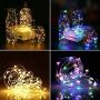 ER CHEN Color Changing Battery Operated Fairy Lights, 66ft 200 LED Twinkle String Lights 8 Modes Silvery Copper Wire Lights with Remote/Timer for Indoor Outdoor Christmas (Warm White&Multicolor)