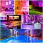 LED Strip Lights, IWVMEM RGB 32.8ft Flexible LED Strips, IP65 Waterproof, Music Sync Color Changing Light Kit, SMD 5050 LED Tape Lights with 44-Key IR Remote Control, for Home Party Decoration