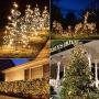 Battery Operated Christmas Lights 4 Pack 17.7 Feet 50 LED Clear Mini String Lights with 8 Modes Waterproof Tree Lights for Xmas Outdoor Indoor Holiday Party Garden Decor, Warm White