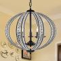 DINGGU 5 Lights Antique Black Iron Chandelier for Living Room Bedroom Dinner Room W21.5''XH20.5''