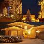 EXF 2-Pack Solar String Lights Outdoor, Upgraded Super Bright & Durable 240LED Solar Christmas Lights Outdoor, IP65 Waterproof Copper Wire 8 Modes Starbright Solar Lights for Christmas Garden Tree