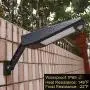 Outdoor Solar LED Wall Light IP65 Waterproof Area Security Night Lighting Wireless Dusk to Dawn Motion Sensor Lamp Remote Controlled 4 Working Modes for Garden, Fence, Patio, Yard, 900LM 6000K