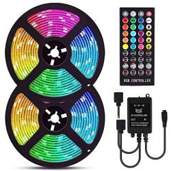 ELlight LED Strip Lights, 32.8ft RGB LED Light Strip Music Sync, Color Changing LED Strip Lights with Remote for Home Kitchen Bedroom 5050 Waterproof Strip Lights for Bar Home Decor