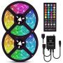 ELlight LED Strip Lights, 32.8ft RGB LED Light Strip Music Sync, Color Changing LED Strip Lights with Remote for Home Kitchen Bedroom 5050 Waterproof Strip Lights for Bar Home Decor