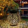 2 Pack Solar Lanterns, Tomshine Outdoor Lantern Warm White Waterproof Patio Decor for Garden Landscape Decoration