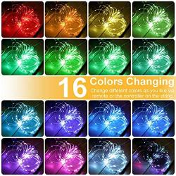 GDEALER 100 Led 16 Colors String Lights Multi Color Change String Lights Christmas Lights Remote Fairy Lights 33ft Firefly Twinkle Lights for Thanksgiving Christmas Decorations Bedroom Wedding