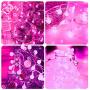 Globe String Lights for Bedroom, Christmas Fairy Lights Plug in, 43ft 100 LED 8-Mode Waterproof Twinkle Tapestry Lights Girl Stuff Indoor Room Decor, Outdoor for Patio, Garden, Pathway(Pink)