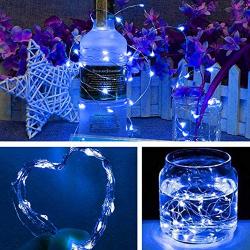 Twinkle Star 200 LED 66ft Halloween Fairy String Lights USB & Adapter Powered, Dimmable Control Starry Silver Wire Lights Home Lighting Indoor Outdoor Bedroom Wedding Christmas Party Decoration, Blue