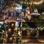 SHISOP Waterproof Solar String Lights 27FT 1w LED Outdoor Cafe String Light Shatterproof Patio Lights 12 Bulbs for Bistro Garden Backyard Party Commercial Decor, Warm White