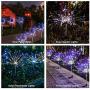 2 Pack Outdoor Home Decor Solar Powered Flowers Firework Lights, Waterproof DIY 40 Copper Wire Dimmable Auto ON-Off 120 LED Lights for Garden Patio Yard Pathway Lawn Party (Multi)