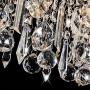 Saint Mossi Modern Crystal Linear Raindrop Chandelier Lighting Flush Mount LED Ceiling Light Fixture Pendant Lamp for Dining Room Bathroom Bedroom Livingroom 8E12 Base H12'' x L 47''