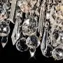 Saint Mossi Modern Crystal Linear Raindrop Chandelier Lighting Flush Mount LED Ceiling Light Fixture Pendant Lamp for Dining Room Bathroom Bedroom Livingroom 8E12 Base H12'' x L 47''