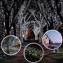 woohaha Solar Fairy String Lights Outdoor Waterproof, 2 Pack 33ft 100LED Solar Powered String Lights for Christmas Patio Home, Wedding, Party (100LED 2pcs, Cool White)
