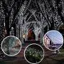 woohaha Solar Fairy String Lights Outdoor Waterproof, 2 Pack 33ft 100LED Solar Powered String Lights for Christmas Patio Home, Wedding, Party (100LED 2pcs, Cool White)