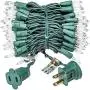 Prextex 100-Count Clear Green Wire Christmas Light Set Christmas Decorations Prextex 100-Count Clear Green Wire Christmas Light Set Christmas Decorations