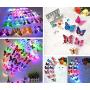 TAKSON LED Butterfly Decoration Night Light 3D Butterfly Sticker Wall Light for Garden,Backyard,Lawn,Party,Festive(12PCS)