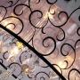 DINGGU Luxury Drum 4 Lights Flush Mounted Crystal Ceiling Lamp, Modern Chandelier Pendant Light Fixtures for Bedroom