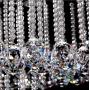 Bagood Modern 31.4'' K9 Crystal Raindrop Chandelier Lighting Flush Mount Lamp LED Dimming with Remote Ceiling Light Fixture Pendant Lamp for Dining Room Bedroom Living Room …
