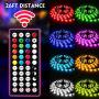 YeeSite RGB Strip Light 32.8ft with Strong Adhesive and Remote Control, Waterproof Dimmable Color Rope Light for Room, Ceiling, Bedroom, Party, TV, Cupboard