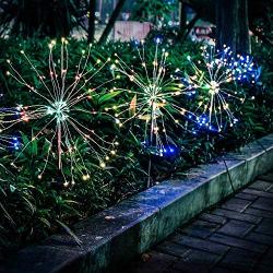 Solar Firework Light, Epicgadget 105 LED Multi Color Outdoor Firework Solar Garden Decorative Lights for Walkway Pathway Backyard Christmas Decoration Parties (2 Pieces)