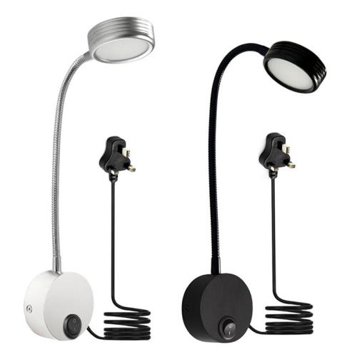 led hose spotlight bedside 220V reading lamp hose wall lamp 3W hose lamp snake reading lamp gooseneck lamp - Alibaba