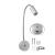 silver [ sell like hot cakes A ] Gooseneck lamp