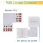 4 Pin LED Strip Connector Kit for 5050 10mm LED Light Strip,Include 8 Types of Solderless Accessories,Provide Most of Parts for DIY Lighting Project