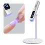 GAOY Cordless UV Light for Gel Nails, Handheld Nail Lamp, Portable Cordless Rechargeable Fast Curing, Matte Silver