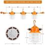 NS 100FT Construction String Lights 150W LED Industrial Grade 15000LM Super Bright for Construction Sites, Temporary Work, Renovation, Jobsite,and All Outdoor Lighting, with 10 Bulbs and Climbing Hook