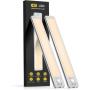 Under Cabinet Lights, 40 LED Rechargeable Battery Operated Motion Sensor Light Indoor, 2 Pack Magnetic Dimmable Closet Lights, Wireless Under Counter Lights for Kitchen, Stairs