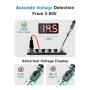 Test Light Automotive, 3-80V Light Tester for Car Fuse & Circuit Testing, Insulated Alligator Clips & Extra Long 96 Inch Coiled Cable, Perfect for DIY & Professional Use