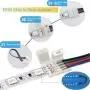 4 Pin LED Strip Connector Kit for 5050 10mm LED Light Strip,Include 8 Types of Solderless Accessories,Provide Most of Parts for DIY Lighting Project