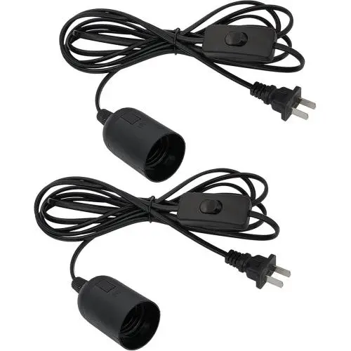 Plug in Hanging Light Kit, Retro Hanging Lights with Plug in Cord, E26 E27 Industrial Pendant Light Fixture, 9.8 FT Cord with On/Off Switch Hanging Lamp for Living Room Bedroom 2 Pack (Black) Plug in Hanging Light Kit, Retro Hanging Lights with Plug in Cord, E26 E27 Industrial Pendant Light Fixture, 9.8 FT Cord with On/Off Switch Hanging Lamp for Living Room Bedroom 2 Pack (Black)