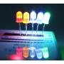 DiCUNO 450pcs (5 Colors x 90pcs) 5mm LED Light Emitting Diode Round Assorted Color White/Red/Yellow/Green/Blue Kit Box