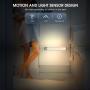 Under Cabinet Lights, 40 LED Rechargeable Battery Operated Motion Sensor Light Indoor, 2 Pack Magnetic Dimmable Closet Lights, Wireless Under Counter Lights for Kitchen, Stairs