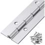 Heavy Duty Piano Hinge 48 Inch x 1.5 Inch thickness 0.06 inch Stainless Steel Continuous & Piano Hinges with Holes, 1.5 inch open width, Screw included